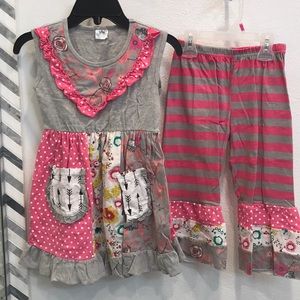 Girls patchwork Capri outfit